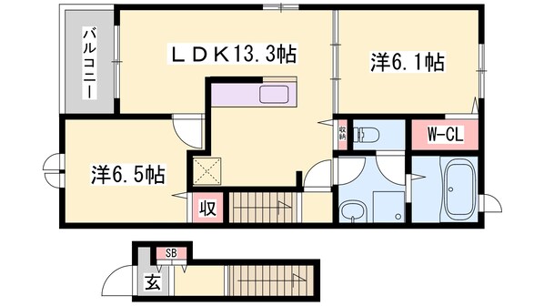 カーサ　プリートの物件間取画像